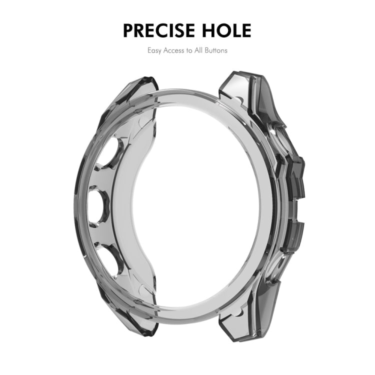 For Garmin Fenix 8 AMOLED / MIP 51mm ENKAY Hat-Prince Transparent TPU Frame Drop Protection Case(Blue) - free shipping - PMc TechLife - Order now!