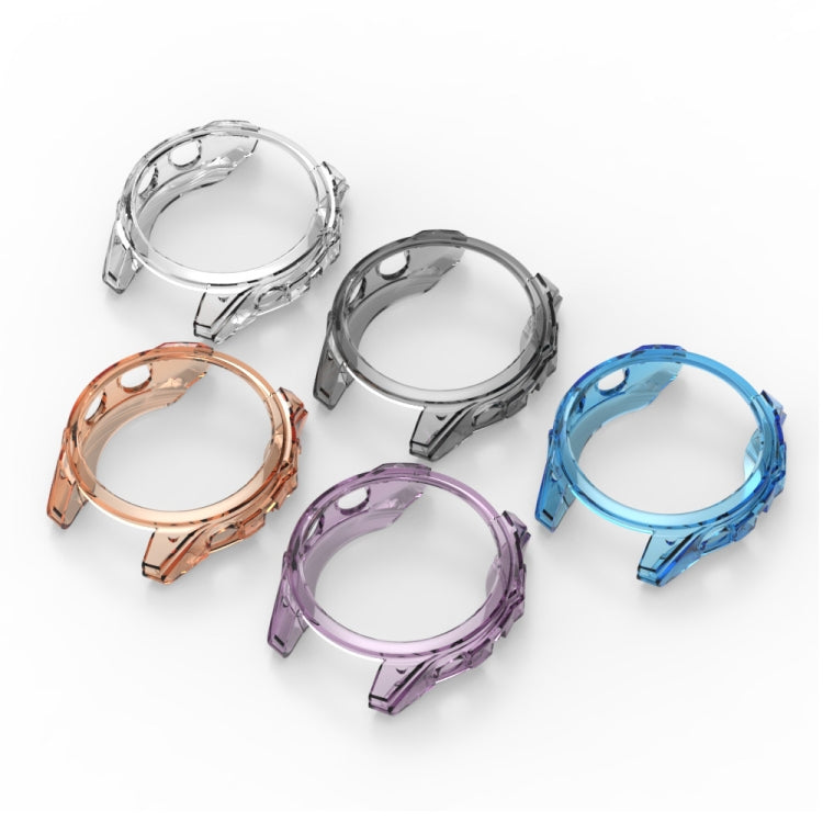 For Garmin Fenix 8 AMOLED / MIP 51mm ENKAY Hat-Prince Transparent TPU Frame Drop Protection Case(Blue) - free shipping - PMc TechLife - Order now!