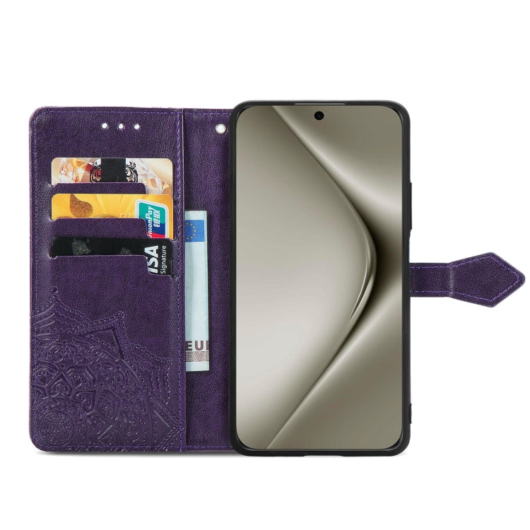 For Huawei Pura 70 Ultra Mandala Flower Embossed Leather Phone Case(Purple) - free shipping - PMC Jewellery - Order now!