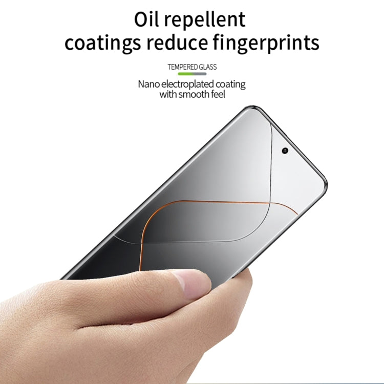 For Xiaomi 14 Pro MOFI 9H 3D Hot Bending Tempered Glass Film(Black) - free shipping - PMC TechLife - Order now!