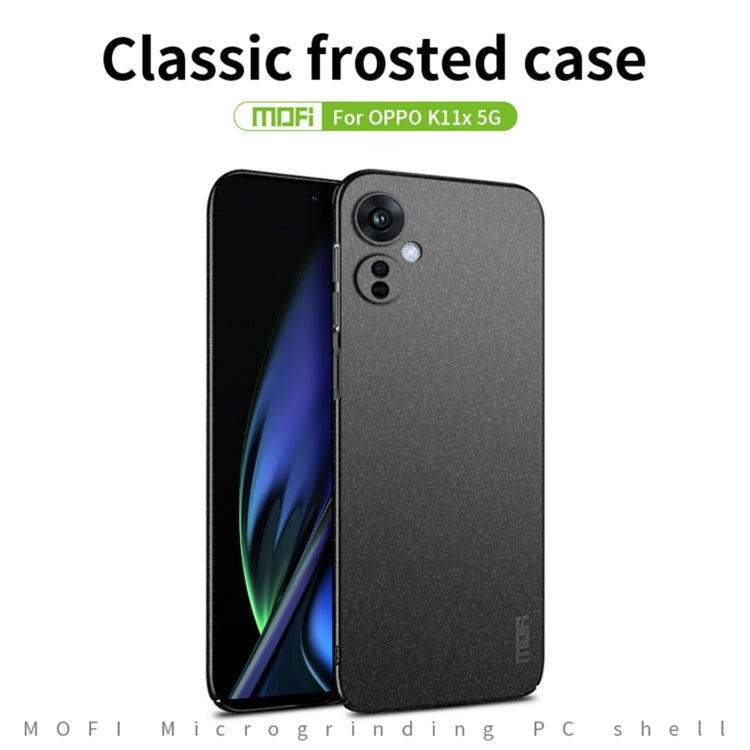 For OPPO K11X 5G MOFI Fandun Series Frosted PC Ultra-thin All-inclusive Phone Case(Gray) - OPPO Cases by MOFI | Online Shopping South Africa | PMC TechLife
