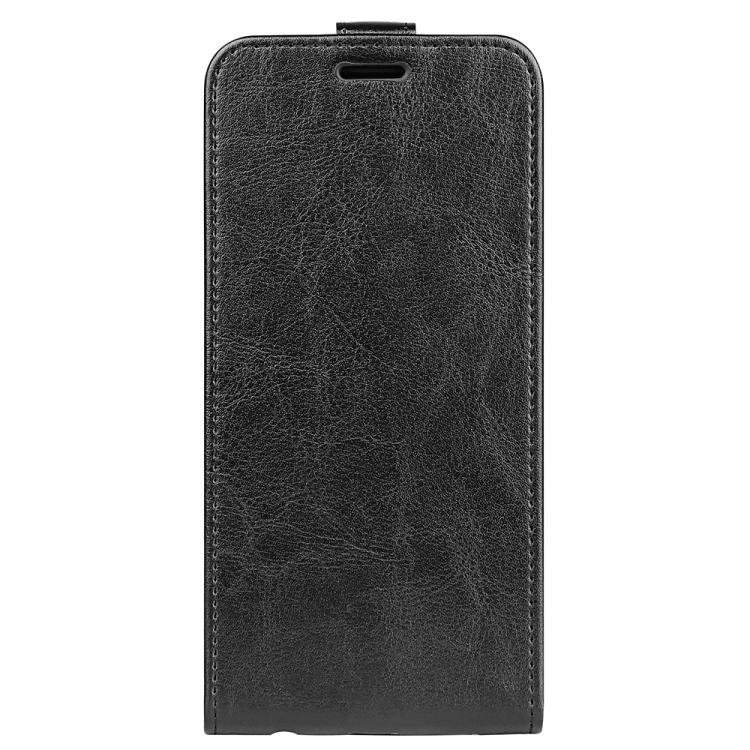For iPhone 16e R64 Texture Single Vertical Flip Leather Phone Case(Black) - iPhone 16e Cases by PMC TechLife | Online Shopping South Africa | PMC TechLife | Buy Now Pay Later Mobicred
