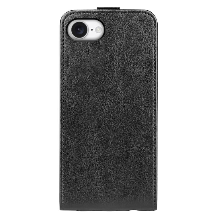 For iPhone 16e R64 Texture Single Vertical Flip Leather Phone Case(Black) - iPhone 16e Cases by PMC TechLife | Online Shopping South Africa | PMC TechLife | Buy Now Pay Later Mobicred