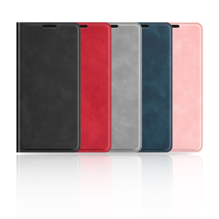 For iPhone 16e Retro-skin  Magnetic Suction Leather Phone Case(Red) - iPhone 16e Cases by PMC TechLife | Online Shopping South Africa | PMC TechLife | Buy Now Pay Later Mobicred