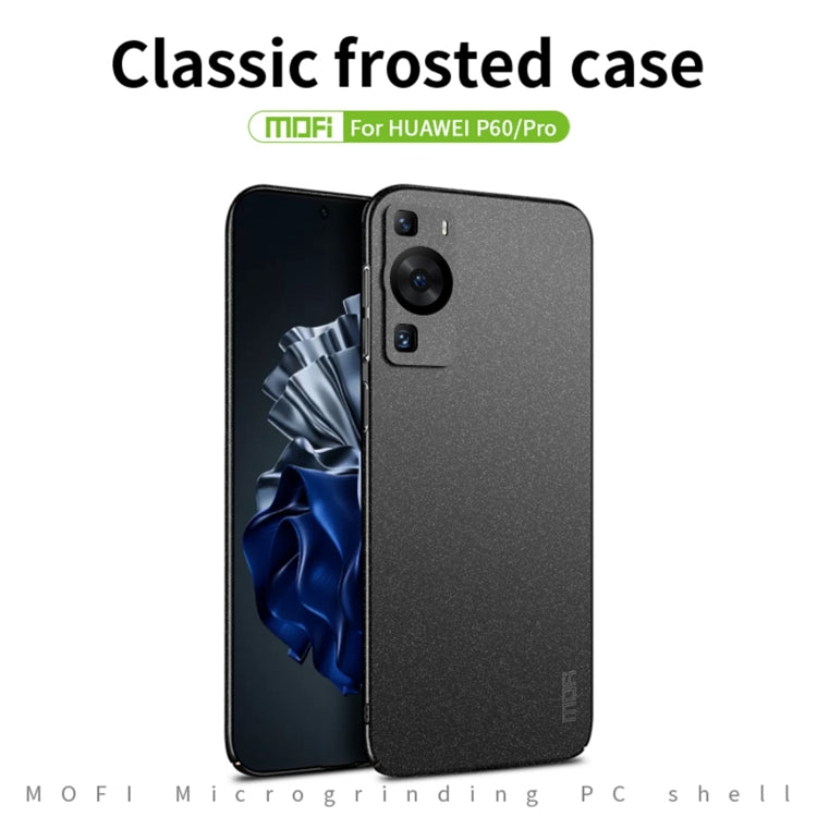 For Huawei P60 / P60 Pro MOFI Fandun Series Frosted PC Ultra-thin All-inclusive Phone Case(Blue) - Huawei Cases by MOFI | Online Shopping South Africa | PMC TechLife | Buy Now Pay Later Mobicred