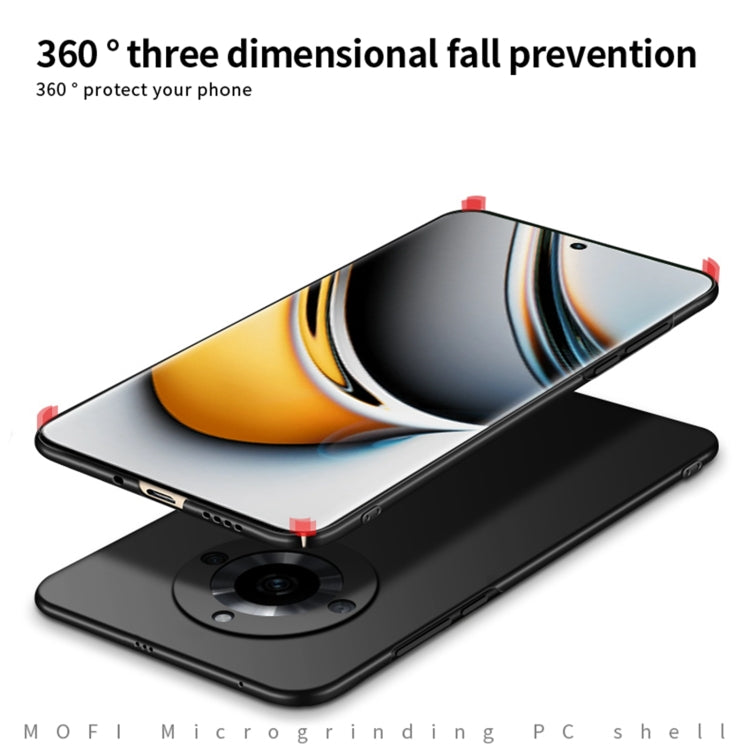 For Realme 11 Pro+ MOFI Fandun Series Frosted PC Ultra-thin All-inclusive Phone Case(Black) - Realme Cases by MOFI | Online Shopping South Africa | PMC TechLife