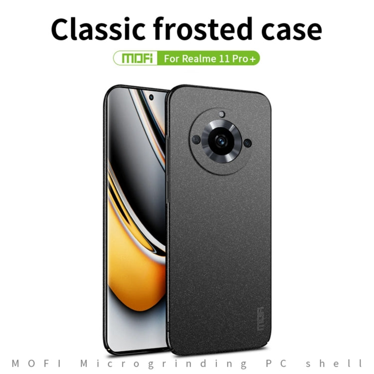 For Realme 11 Pro+ MOFI Fandun Series Frosted PC Ultra-thin All-inclusive Phone Case(Red) - Realme Cases by MOFI | Online Shopping South Africa | PMC TechLife