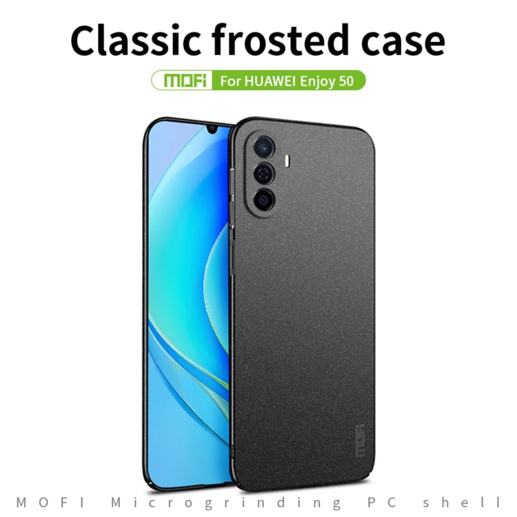 For Huawei Enjoy 50 / nova Y70 Plus MOFI Fandun Series Frosted PC Ultra-thin All-inclusive Phone Case(Green) - Huawei Cases by MOFI | Online Shopping South Africa | PMC TechLife | Buy Now Pay Later Mobicred