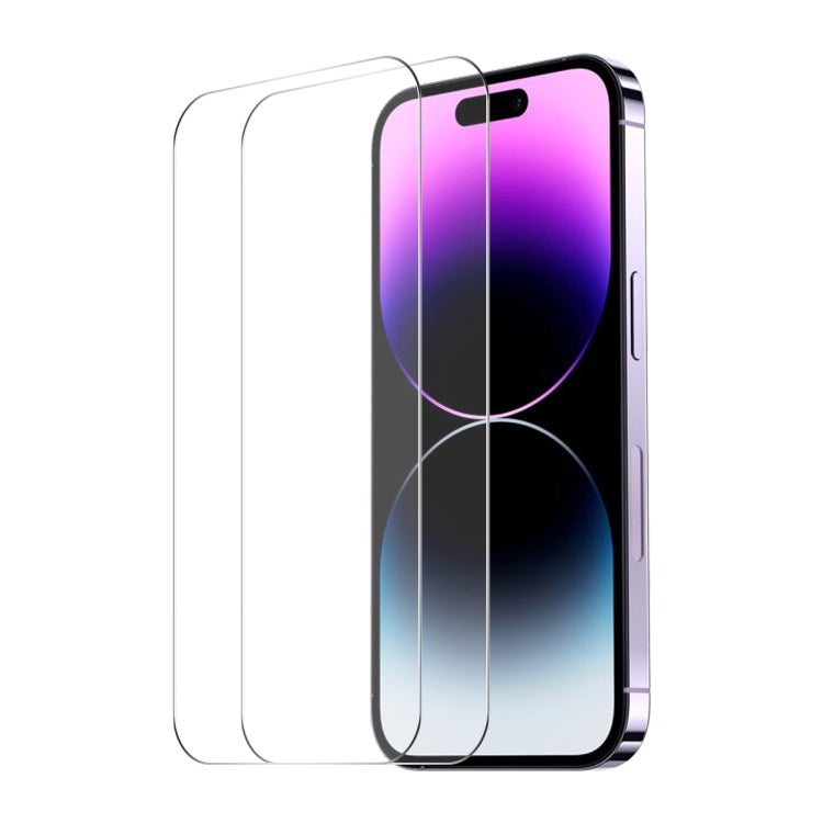 For iPhone 16 Pro 2pcs NKAY 0.26mm 9H 2.5D High Aluminum-silicon Tempered Glass Film - iPhone 16 Pro Tempered Glass by ENKAY | Online Shopping South Africa | PMC TechLife | Buy Now Pay Later Mobicred