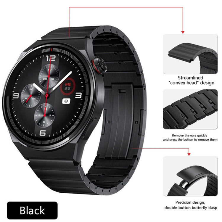 For Huawei Watch 3 Pro Titanium Alloy Quick Release Watch Band(Black) - Watch Bands by PMC TechLife | Online Shopping South Africa | PMC TechLife