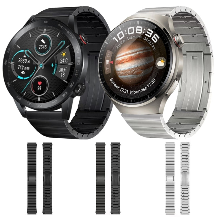 For Huawei Watch GT2 46mm Titanium Alloy Quick Release Watch Band(Silver) - Watch Bands by PMC TechLife | Online Shopping South Africa | PMC TechLife