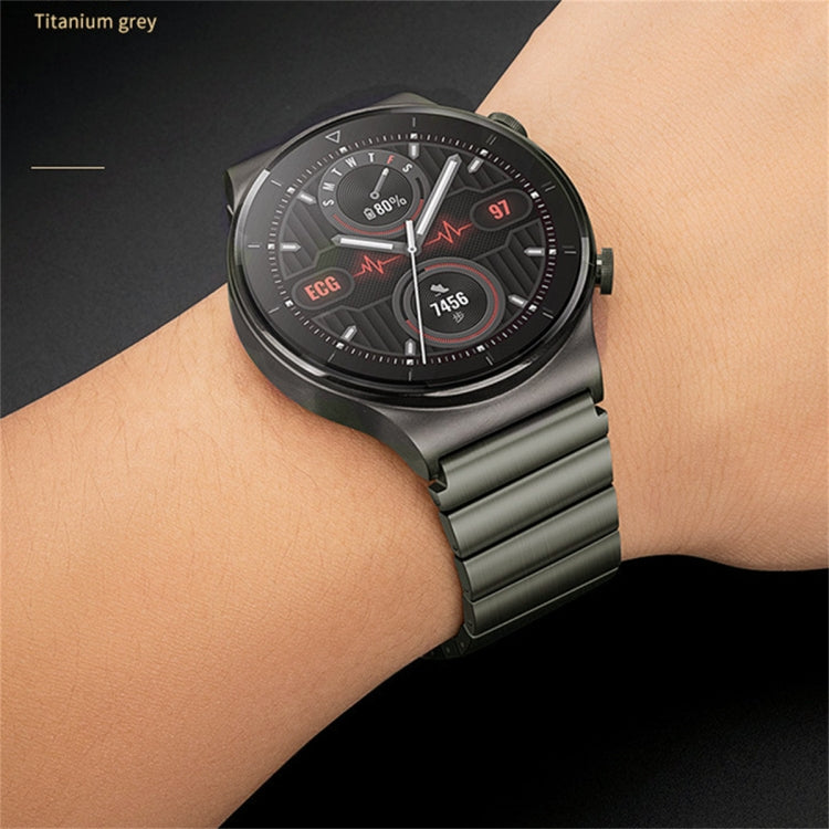 For Samsung Galaxy Watch 42mm One Bead Titanium Alloy Watch Band(Gray) - Watch Bands by PMC TechLife | Online Shopping South Africa | PMC TechLife