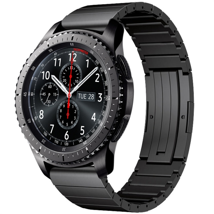 For Samsung Gear S3 Frontier One Bead Titanium Alloy Watch Band(Black) - Watch Bands by PMC TechLife | Online Shopping South Africa | PMC TechLife