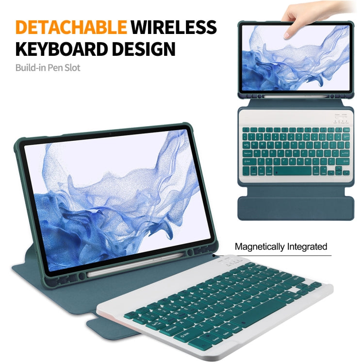 For Samsung Galaxy Tab S9 ENKAY 360 Degree Rotation Leather TPU Smart Case with Wireless Keyboard(Light Blue) - free shipping - PMC Jewellery - Order now!