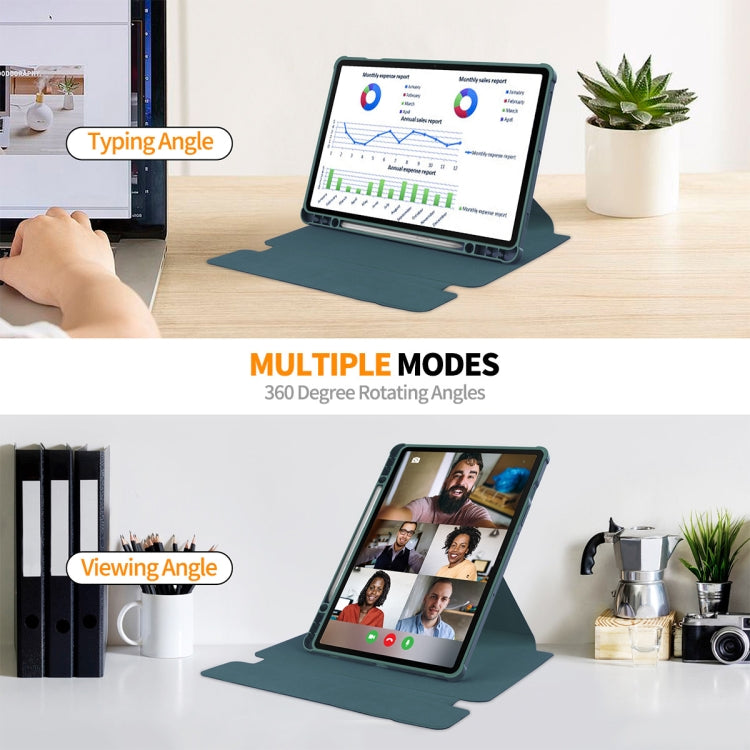 For Samsung Galaxy Tab S9 ENKAY 360 Degree Rotation Leather TPU Smart Case with Wireless Keyboard(Dark Blue) - free shipping - PMC Jewellery - Order now!