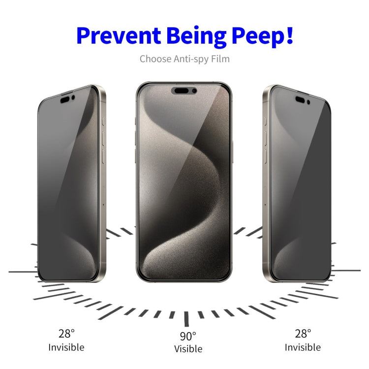 For iPhone 16 Pro ENKAY Hat-Prince 28 Degree Anti-peeping Tempered Glass Full Screen Film - iPhone 16 Pro Tempered Glass by ENKAY | Online Shopping South Africa | PMC TechLife | Buy Now Pay Later Mobicred