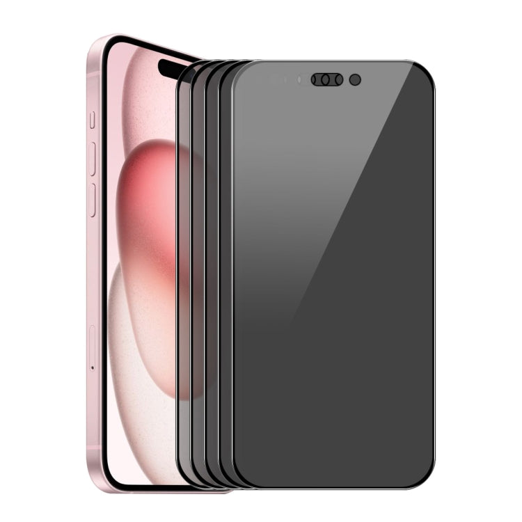 For iPhone 16 5pcs ENKAY Hat-Prince 28�� Anti-peeping Tempered Glass Protector Full Screen Film - free shipping - PMC TechLife - Order now!