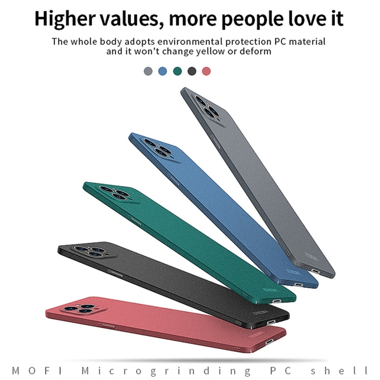 For iPhone 15 Pro MOFI Fandun Series Frosted PC Ultra-thin All-inclusive Phone Case(Green) - iPhone 15 Pro Cases by MOFI | Online Shopping South Africa | PMC TechLife | Buy Now Pay Later Mobicred