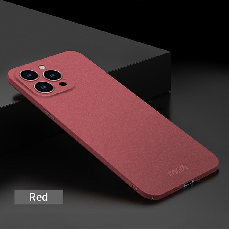 For iPhone 15 Pro MOFI Fandun Series Frosted PC Ultra-thin All-inclusive Phone Case(Red) - iPhone 15 Pro Cases by MOFI | Online Shopping South Africa | PMC TechLife | Buy Now Pay Later Mobicred