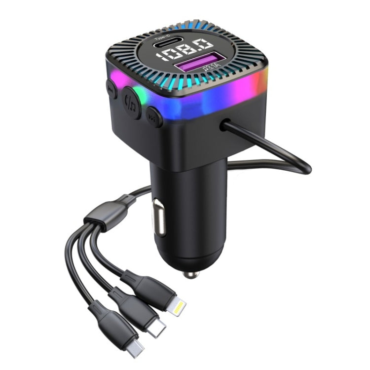CS5 Car 3 in 1 Bluetooth 5.3 MP3 Player FM Transmitter Charger with Cable - Car Charger by PMC TechLife | Online Shopping South Africa | PMC TechLife | Buy Now Pay Later Mobicred