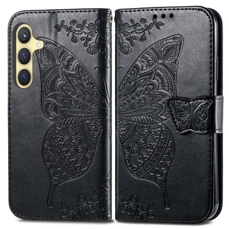 For Samsung Galaxy S24 5G Butterfly Love Flower Embossed Leather Phone Case(Black) - free shipping - PMC TechLife - Order now!
