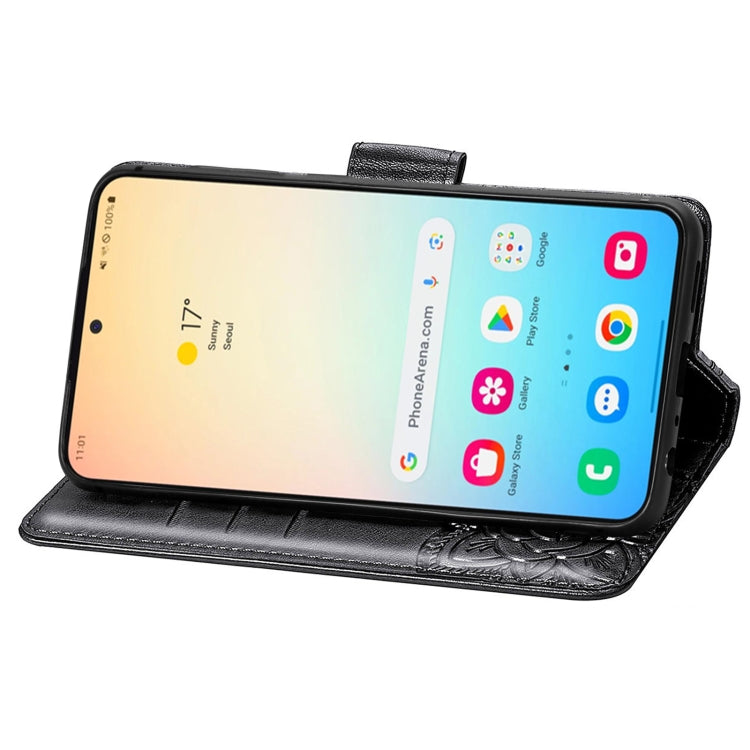 For Samsung Galaxy S24 5G Butterfly Love Flower Embossed Leather Phone Case(Black) - free shipping - PMC TechLife - Order now!