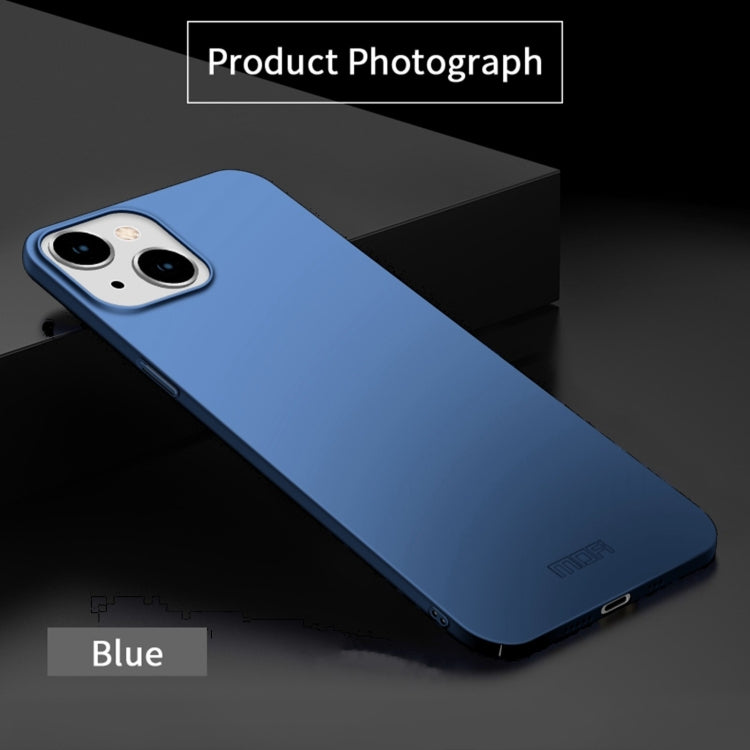 For iPhone 15 MOFI Frosted PC Ultra-thin Hard Phone Case(Blue) - iPhone 15 Cases by MOFI | Online Shopping South Africa | PMC TechLife | Buy Now Pay Later Mobicred