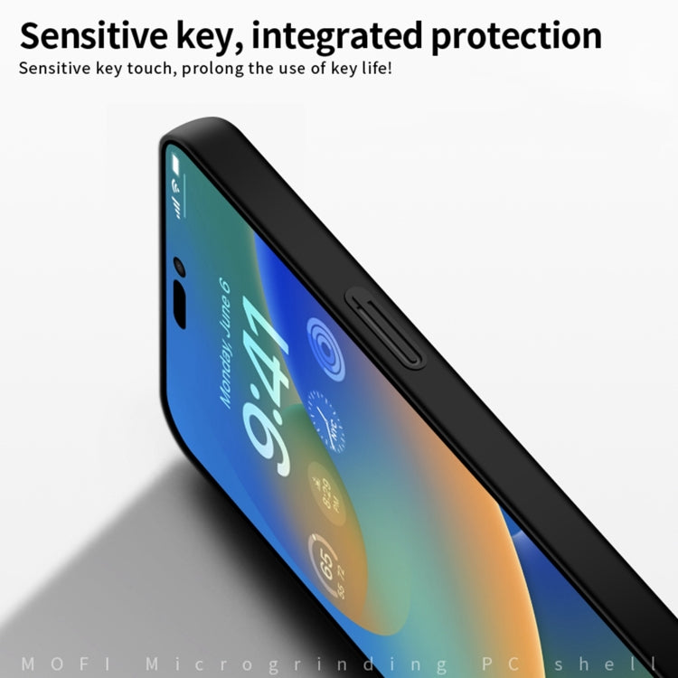 For iPhone 15 MOFI Frosted PC Ultra-thin Hard Phone Case(Blue) - iPhone 15 Cases by MOFI | Online Shopping South Africa | PMC TechLife | Buy Now Pay Later Mobicred