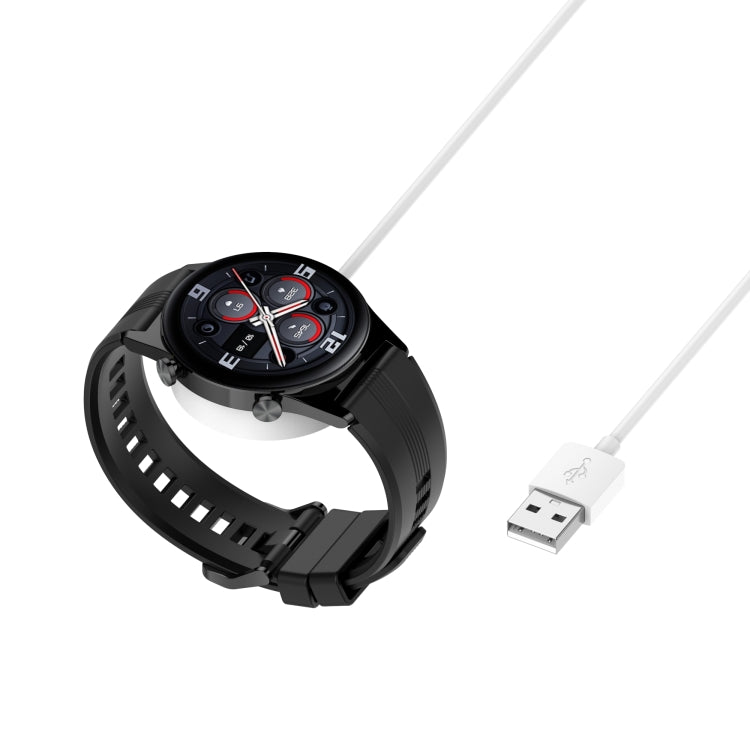 For Honor Watch GS3 TMA-L19 Integrated Mmagnetic Suction Watch Charging Cable, Length: 1m(White) - Charger by PMC TechLife | Online Shopping South Africa | PMC TechLife | Buy Now Pay Later Mobicred