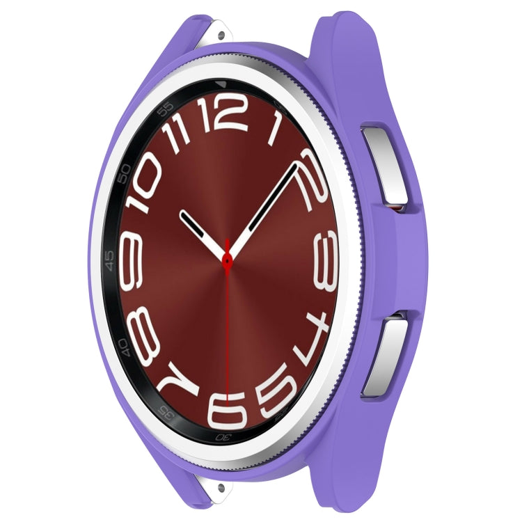 For Samsung Galaxy Watch 6 Classic 43mm Half Coverage Hollow PC Watch Protective Case(Purple) - free shipping - PMC TechLife - Order now!