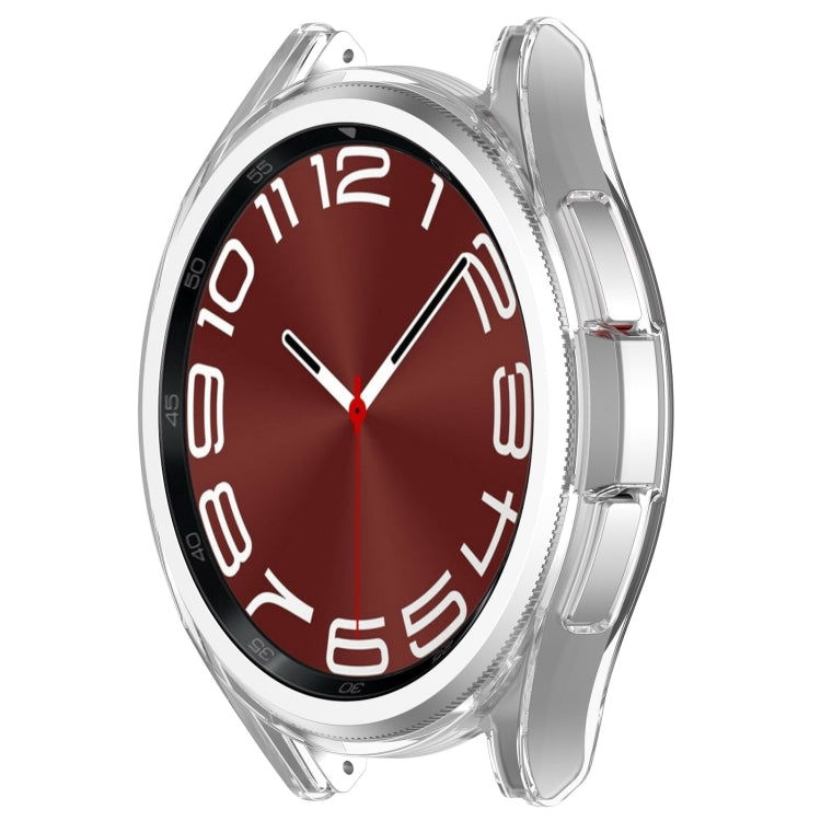 For Samsung Galaxy Watch 6 Classic 47mm Half Coverage Hollow PC Watch Protective Case(Transparent) - free shipping - PMC TechLife - Order now!