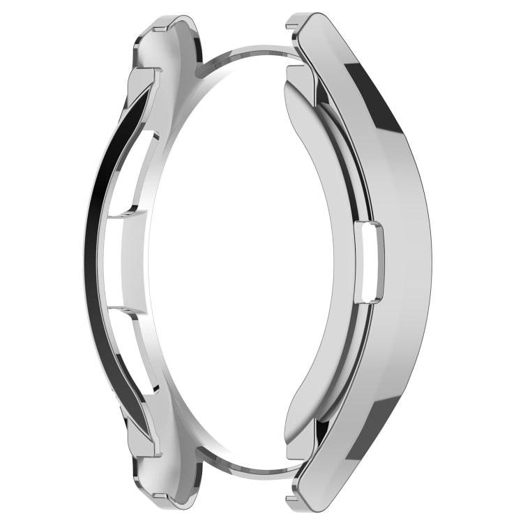 For Samsung Galaxy Watch6 Classic 47mm Electroplated TPU Half Pack Hollow Watch Protective Case(Silver) - Watch Cases by PMC TechLife | Online Shopping South Africa | PMC TechLife