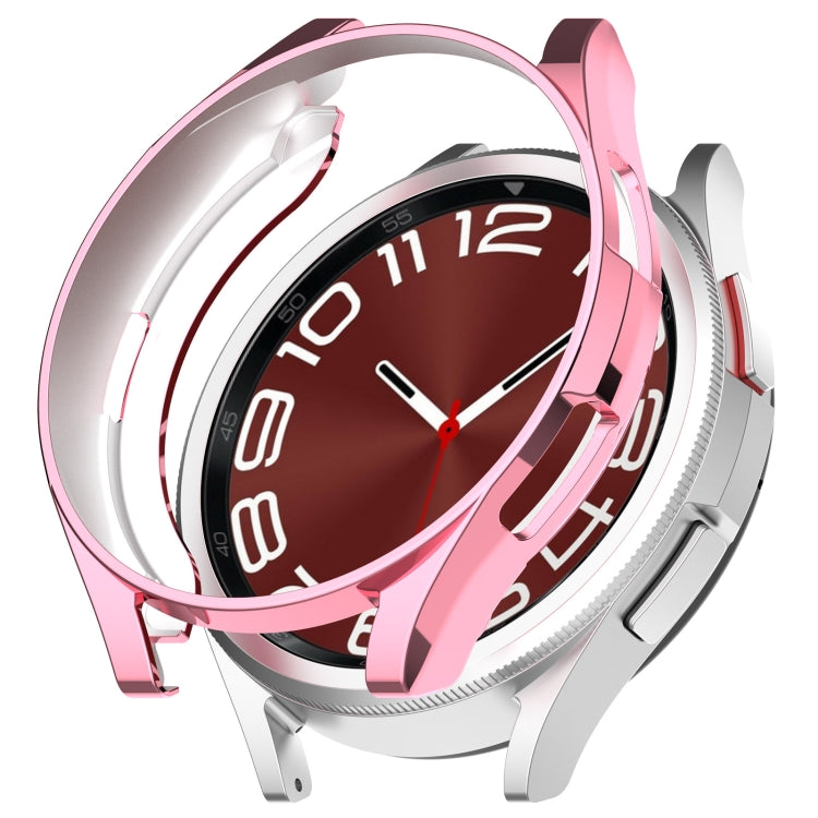 For Samsung Galaxy Watch6 Classic 47mm Electroplated TPU Half Pack Hollow Watch Protective Case(Pink) - free shipping - PMC TechLife - Order now!