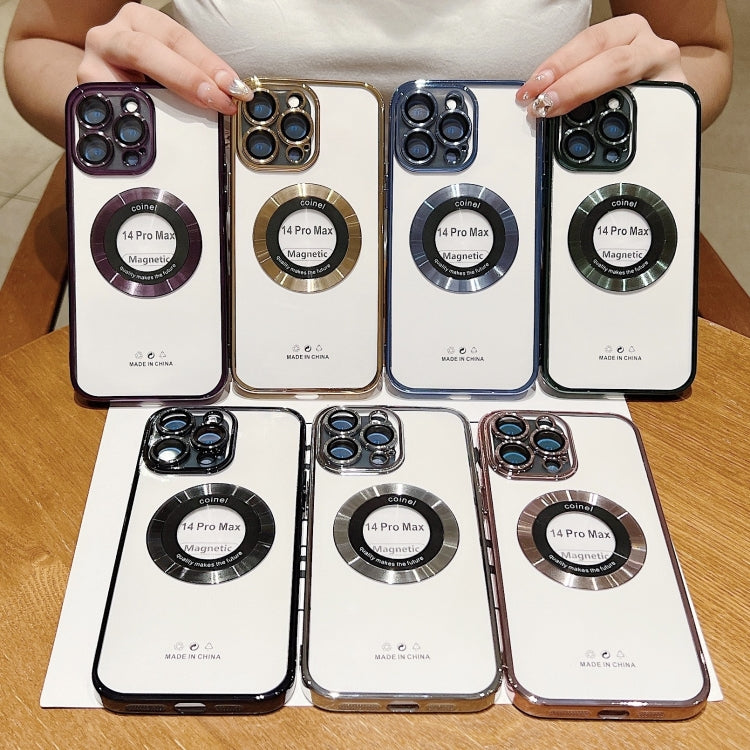 For iPhone 16 Plus Electroplating Magsafe TPU Phone Case(Blue) - iPhone 16 Plus Cases by PMC TechLife | Online Shopping South Africa | PMC TechLife | Buy Now Pay Later Mobicred