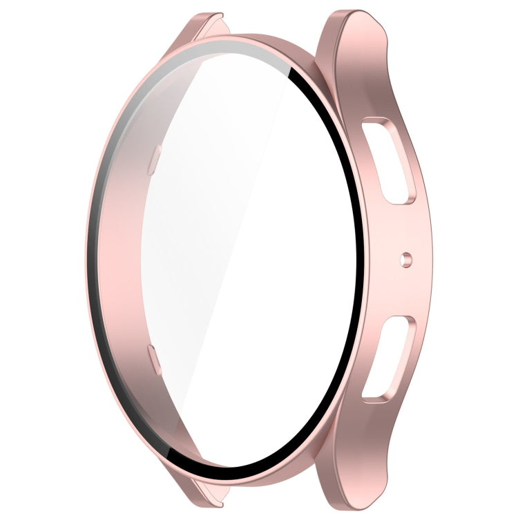 For Samsung Galaxy Watch6 40mm PC + Tempered Film Integrated Watch Protective Case(Rose Gold) - Watch Cases by PMC TechLife | Online Shopping South Africa | PMC TechLife