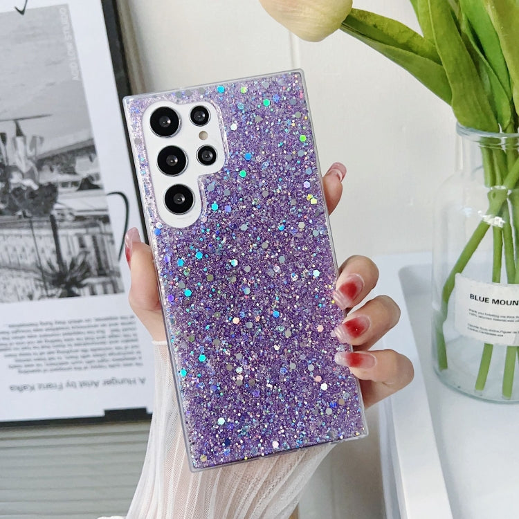 For Samsung Galaxy S24 Ultra 5G Glitter Sequins Epoxy TPU Phone Case(Purple) - Galaxy S24 Ultra 5G Cases by PMC TechLife | Online Shopping South Africa | PMC TechLife