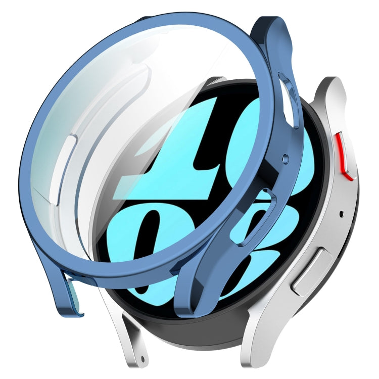 For Samsung Galaxy Watch6 40mm Full Coverage TPU Electroplated Watch Protective Case(Blue) - Watch Cases by PMC TechLife | Online Shopping South Africa | PMC TechLife