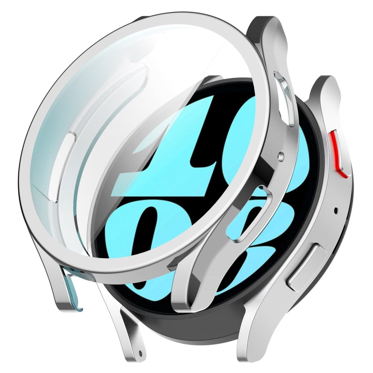 For Samsung Galaxy Watch6 44mm Full Coverage TPU Electroplated Watch Protective Case(Silver) - Watch Cases by PMC TechLife | Online Shopping South Africa | PMC TechLife