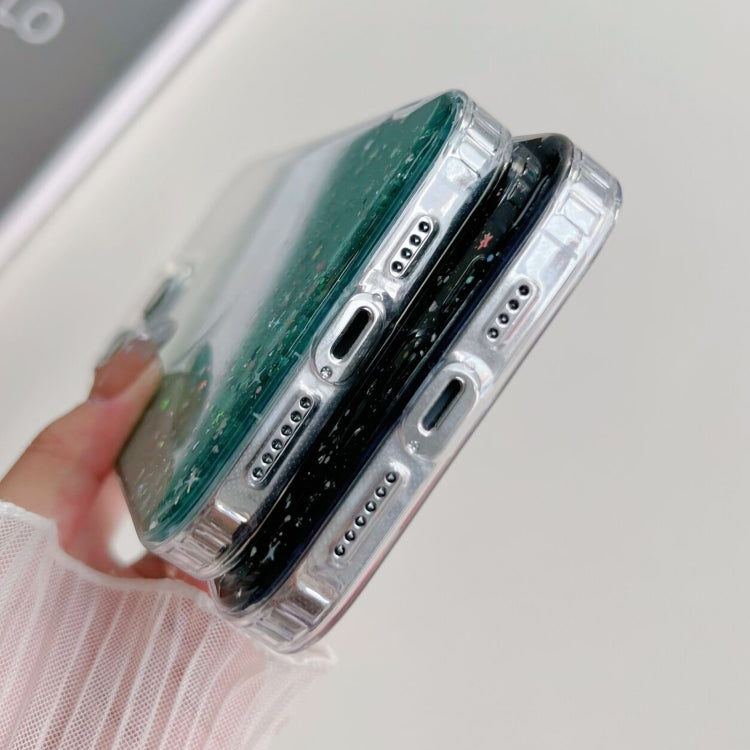 For iPhone 14 Pro Glitter MagSafe Hybrid Clear TPU Phone Case(White) - iPhone 14 Pro Cases by PMC TechLife | Online Shopping South Africa | PMC TechLife | Buy Now Pay Later Mobicred