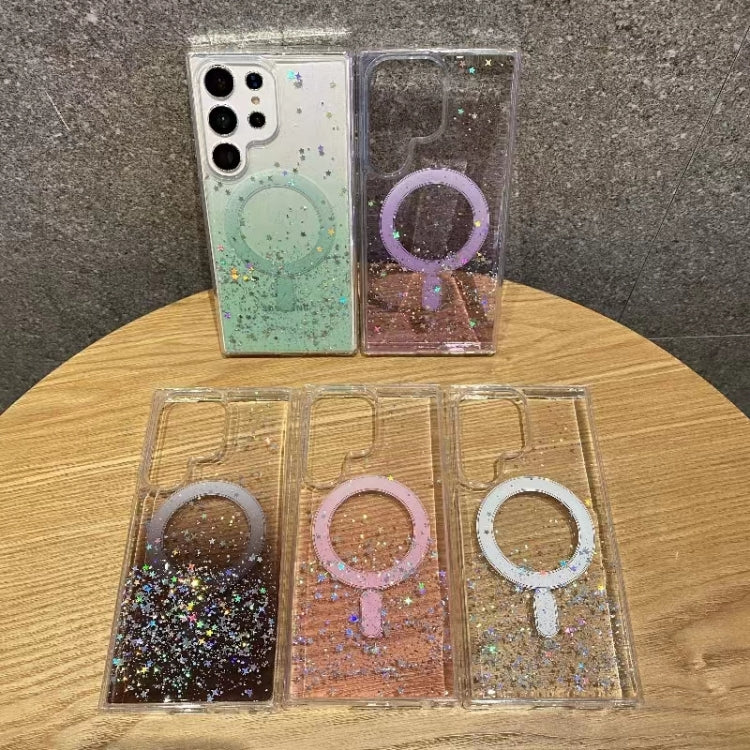 For Samsung Galaxy S23 5G Magsafe Glitter TPU Phone Protective Case(White) - Galaxy S23 5G Cases by PMC TechLife | Online Shopping South Africa | PMC TechLife