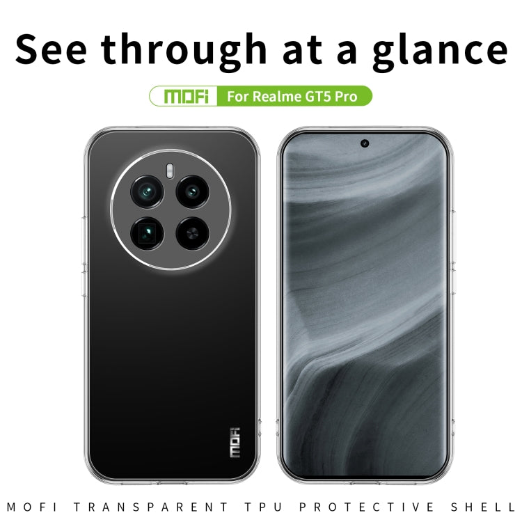 For Realme GT5 Pro MOFI Ming Series Ultra-thin TPU Phone Case(Transparent) - GT5 Pro Cases by MOFI | Online Shopping South Africa | PMC TechLife