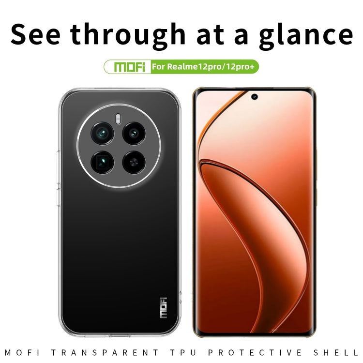 For Realme 12 Pro/ 12 Pro+ MOFI Ming Series Ultra-thin TPU Phone Case(Transparent) - Realme Cases by MOFI | Online Shopping South Africa | PMC TechLife