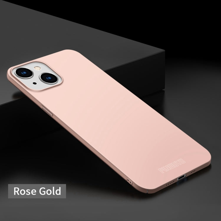 For iPhone 15 PINWUYO Micro-Frosted PC Ultra-thin Hard Phone Case with Magsafe Magnetic Ring(Rose Gold) - iPhone 15 Cases by PINWUYO | Online Shopping South Africa | PMC TechLife | Buy Now Pay Later Mobicred