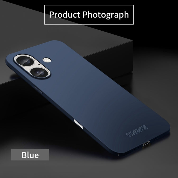 For iPhone 16 PINWUYO Micro-Frosted PC Ultra-thin Hard Phone Case with Magsafe Magnetic Ring(Blue) - iPhone 16 Cases by PINWUYO | Online Shopping South Africa | PMC TechLife | Buy Now Pay Later Mobicred