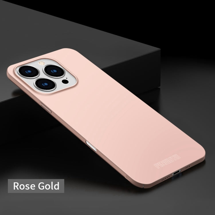 For iPhone 16 Pro PINWUYO Micro-Frosted PC Ultra-thin Hard Phone Case with Magsafe Magnetic Ring(Rose Gold) - iPhone 16 Pro Cases by PINWUYO | Online Shopping South Africa | PMC TechLife | Buy Now Pay Later Mobicred