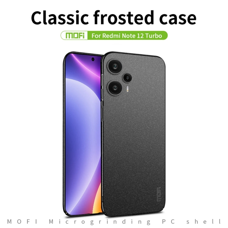 For Xiaomi Redmi Note 12 Turbo /Poco F5 5G MOFI Fandun Series Frosted PC Ultra-thin All-inclusive Phone Case(Green) - Xiaomi Cases by MOFI | Online Shopping South Africa | PMC TechLife