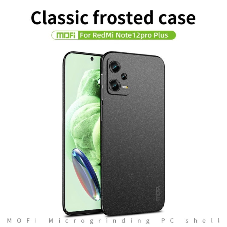 For Xiaomi Redmi Note 12 Pro+ Global MOFI Fandun Series Frosted PC Ultra-thin All-inclusive Phone Case(Black) - Xiaomi Cases by MOFI | Online Shopping South Africa | PMC TechLife | Buy Now Pay Later Mobicred