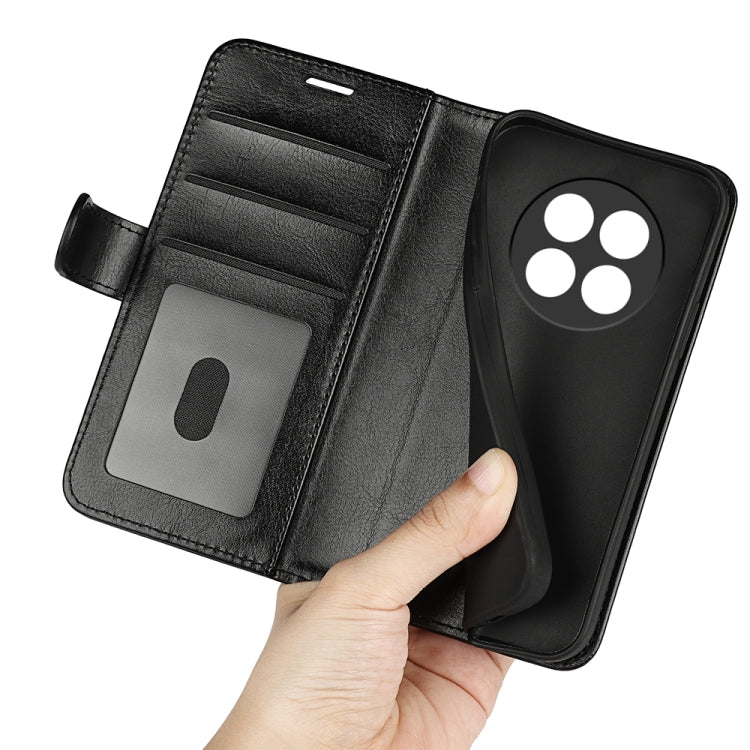 For Realme 12 5G R64 Texture Horizontal Flip Leather Phone Case(Black) - Realme Cases by PMC TechLife | Online Shopping South Africa | PMC TechLife | Buy Now Pay Later Mobicred