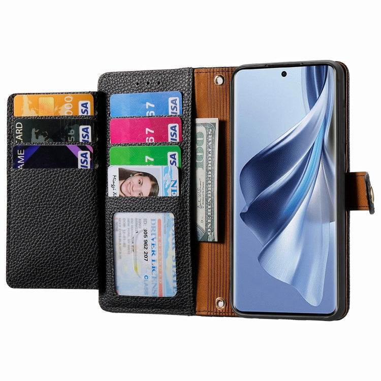 For OPPO Reno10 / 10 Pro Global Love Zipper Lanyard Leather Phone Case(Black) - OPPO Cases by PMC TechLife | Online Shopping South Africa | PMC TechLife