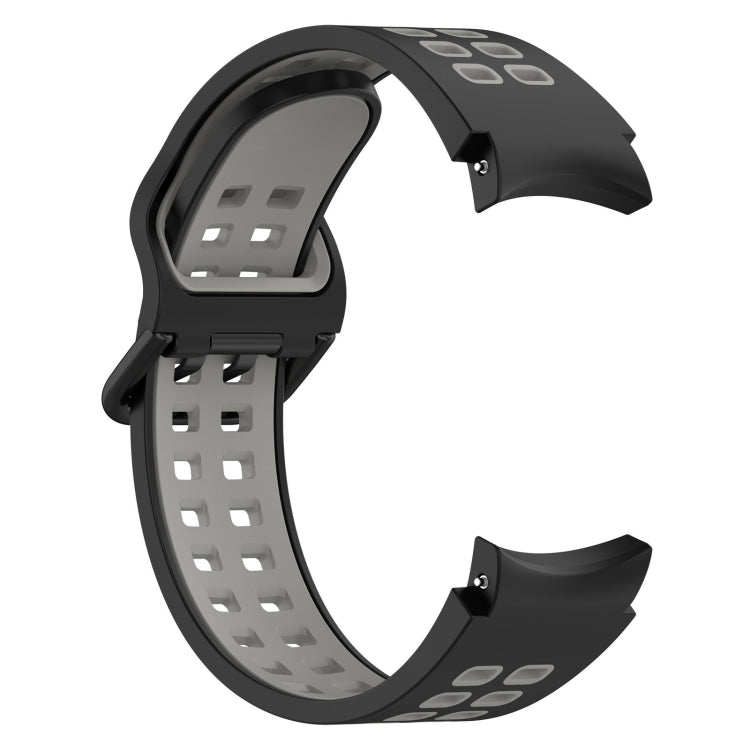 For Samsung Galaxy Watch 6 40mm Two-Color Breathable Silicone Watch Band(Black + Gray) - free shipping - PMC TechLife - Order now!